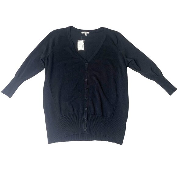 Maurices Women’s Size 0 Black Button Up Cardigan Sweater 3/4 Sleeve NWT - Picture 1 of 8